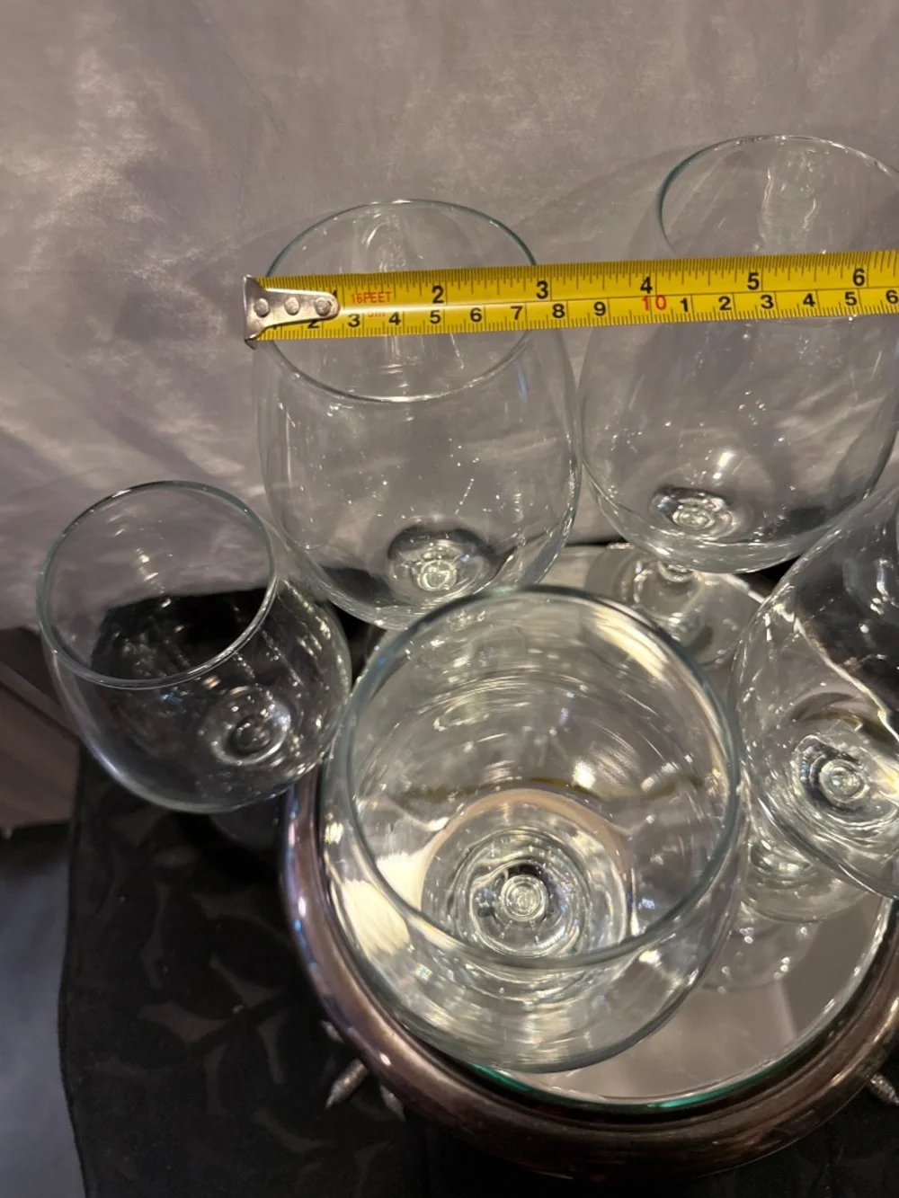 Vintage set of 6 jumbo Brandy sniffer set